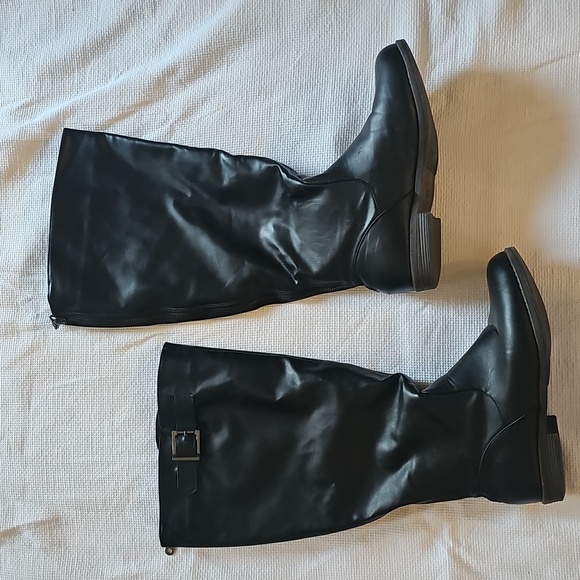 TG Black Knee-High Boots Size 10 - Picture 2 of 8